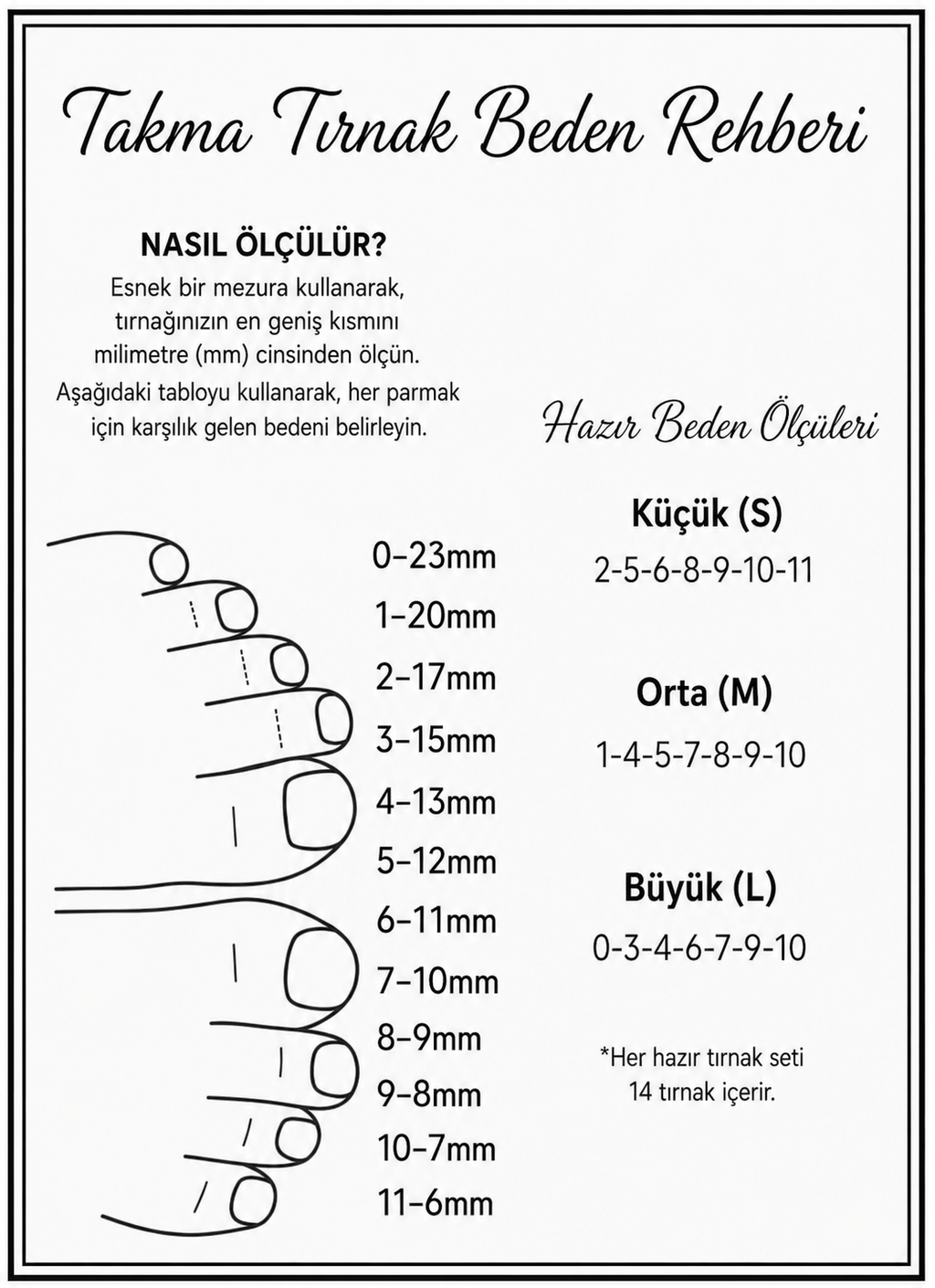Takma Jel Ayak Tırnağı - 14'lü