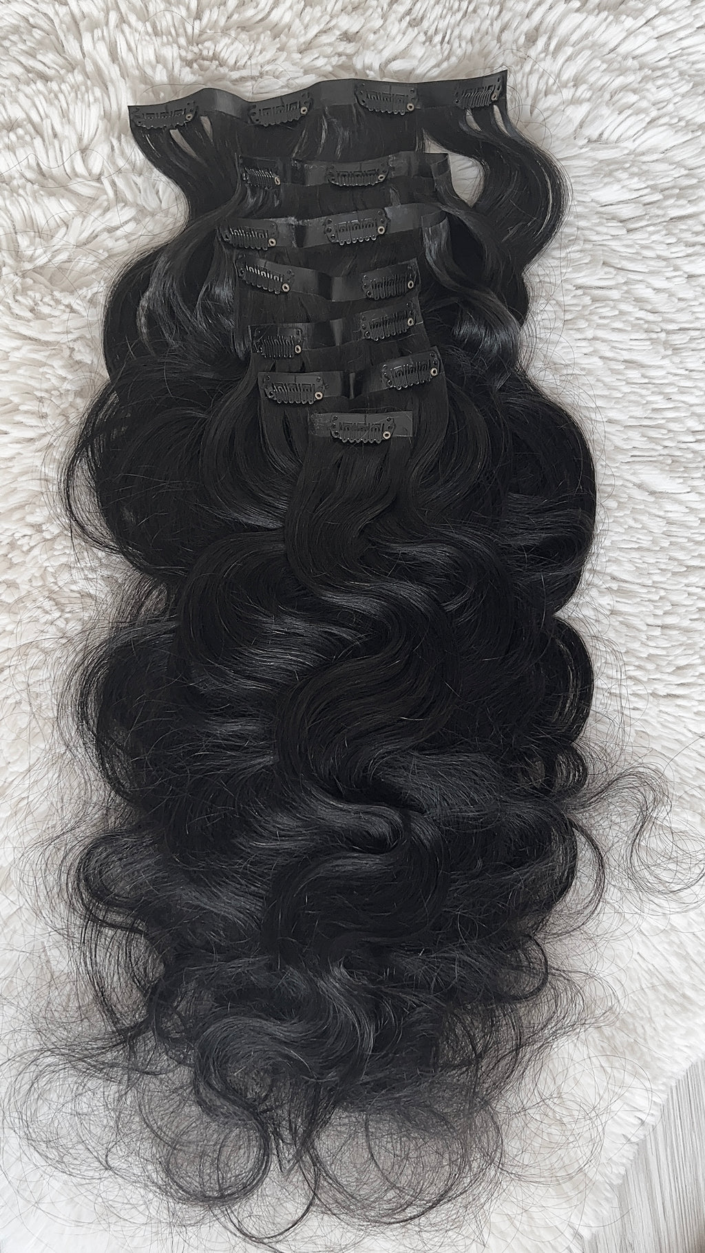 Clip in body wave - %100 Gerçek İnsan Saçı Çıt Çıt Saç Kaynağı – Doğal Dalgalı Siyah Renk 100 Gram
