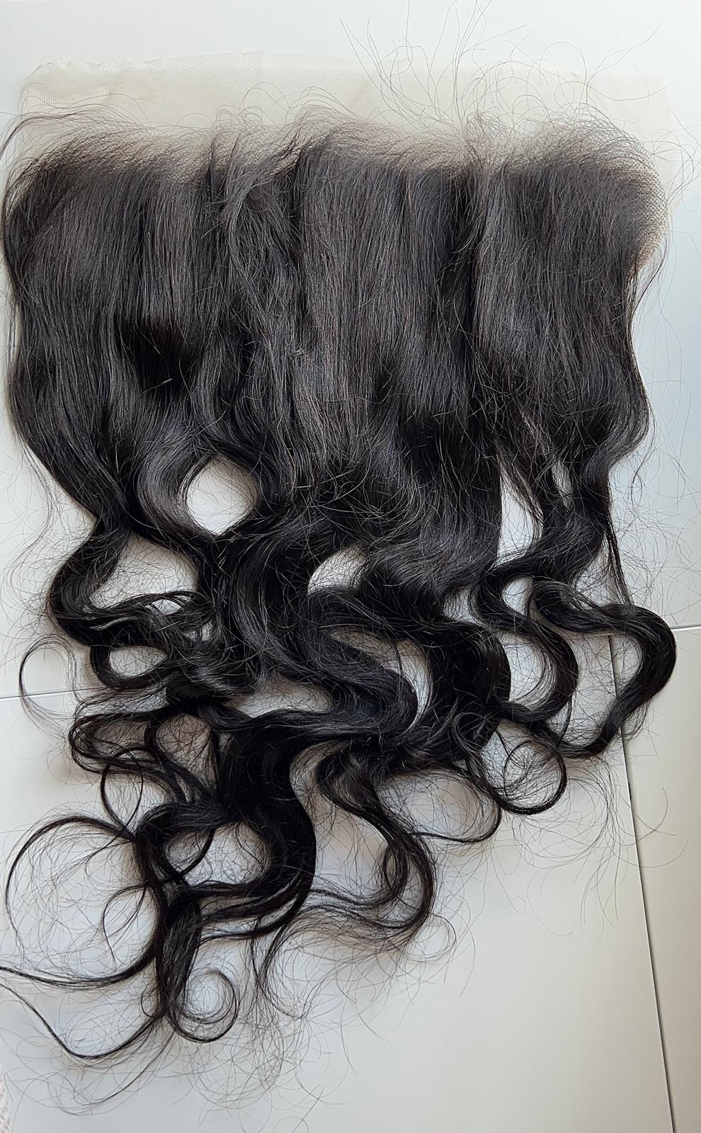 HD Frontal Body Wave - HD Dalgalı Gerçek İnsan Saçı Lace Frontal – Doğal Siyah