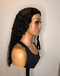 Burmese Curly Half Wig - Burma Kıvırcık Yarım Peruk %100 Gerçek İnsan Saçı Doğal Siyah 250 gram