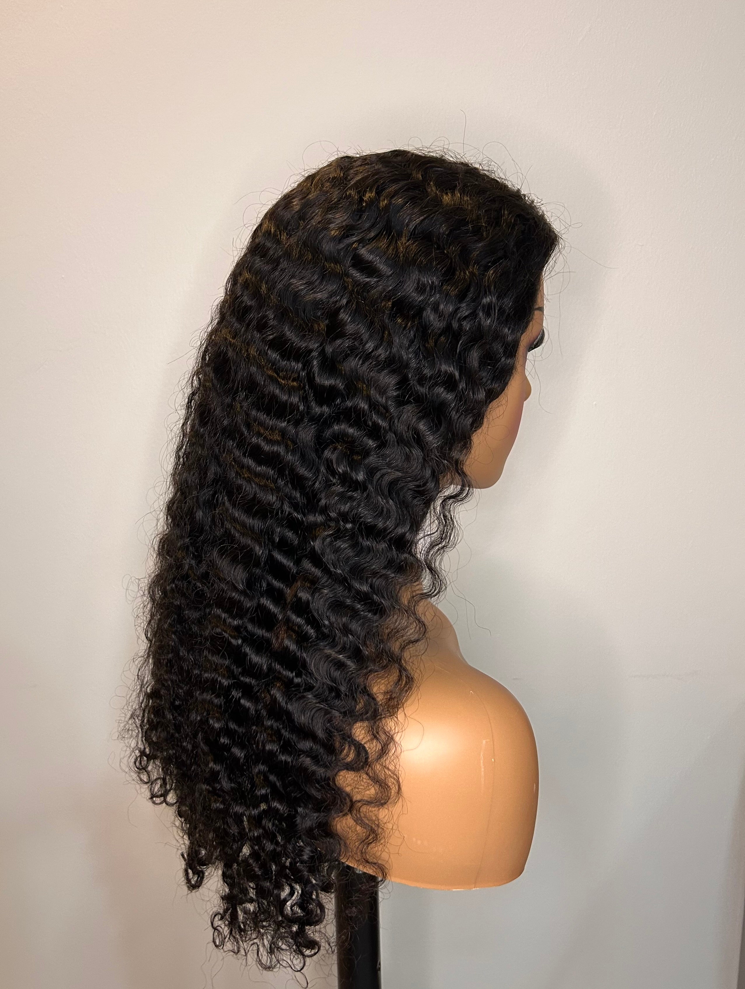 Burmese Curly 5x5 HD Wig - Burma kıvırcık 5*5 Dantel Peruk %100 Gerçek İnsan Saçı Doğal Siyah 300 gram