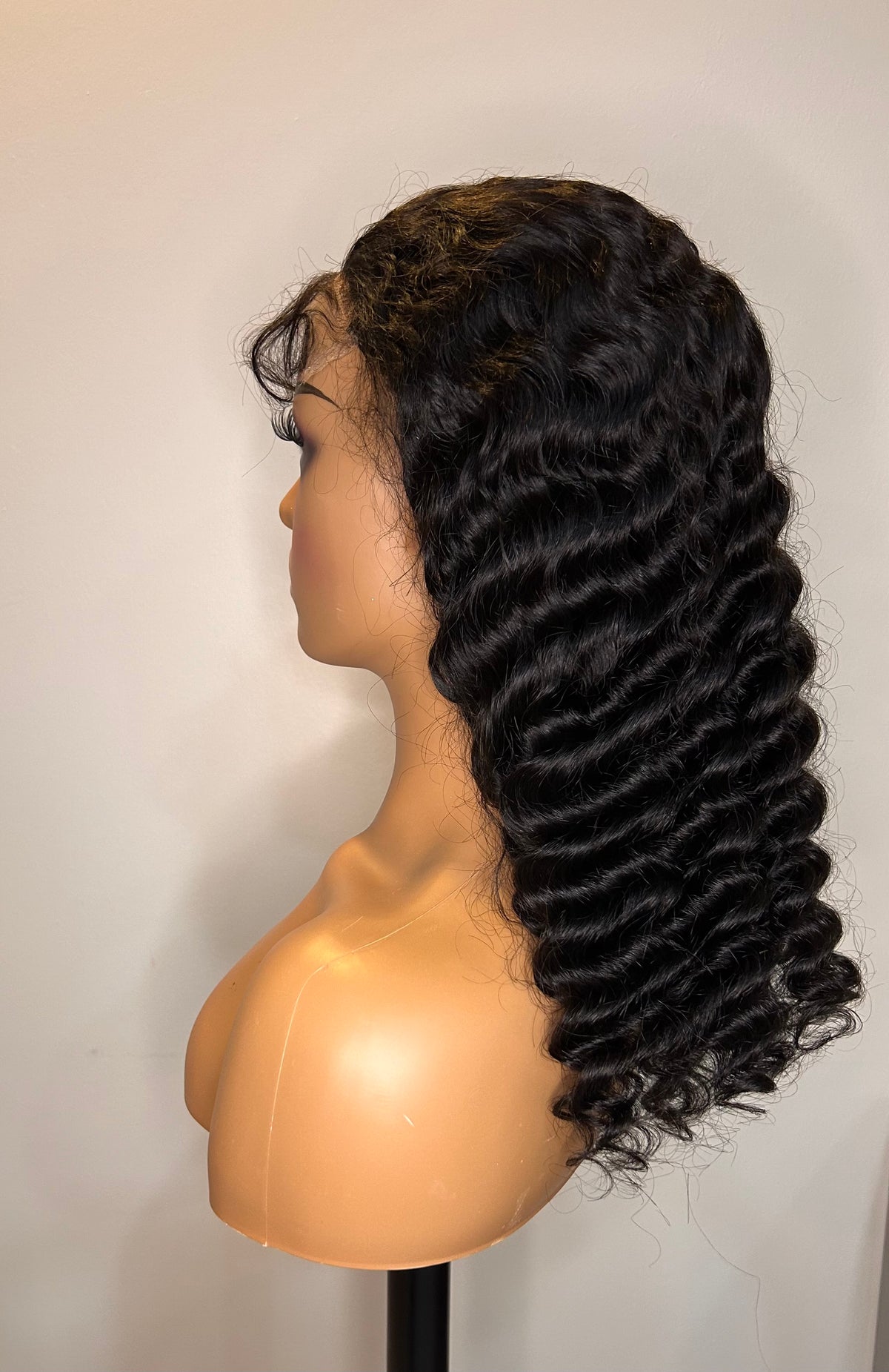 Deep Wave Wig 5x5 HD - 5x5 HD Dantel Derin Dalgalı Peruk %100 Gerçek İnsan Saçı Doğal Siyah 250 gram