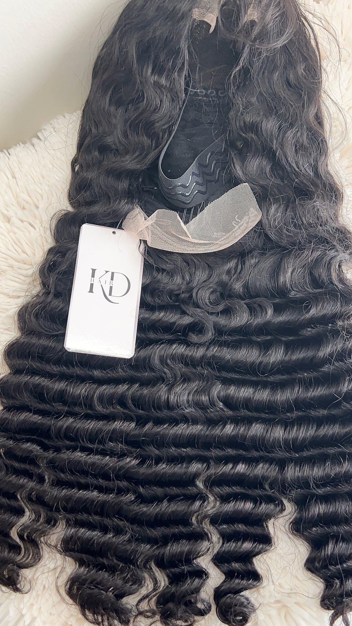 Deep Wave Wig 5x5 HD - 5x5 HD Dantel Derin Dalgalı Peruk %100 Gerçek İnsan Saçı Doğal Siyah 250 gram