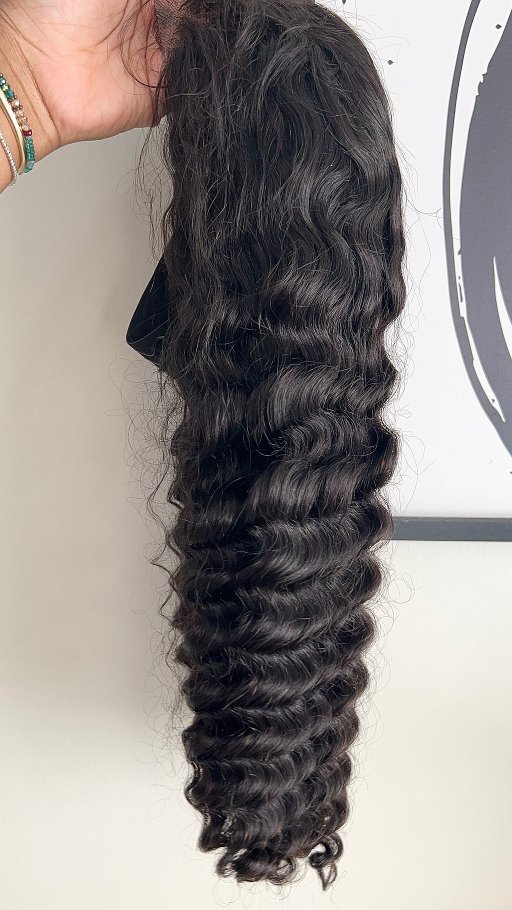 Deep Wave Wig 5x5 HD - 5x5 HD Dantel Derin Dalgalı Peruk %100 Gerçek İnsan Saçı Doğal Siyah 250 gram