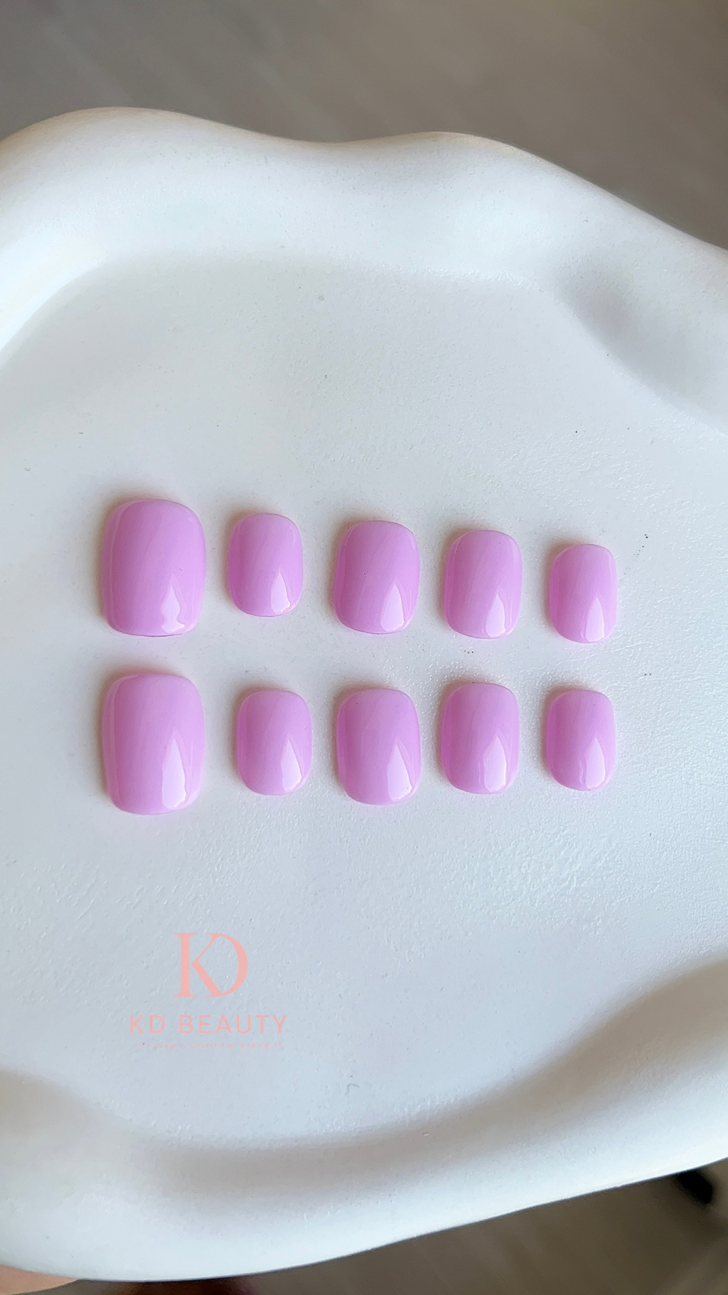 Jel Takma Tırnak - Barbie Pink Kısa Squoval 10'lu