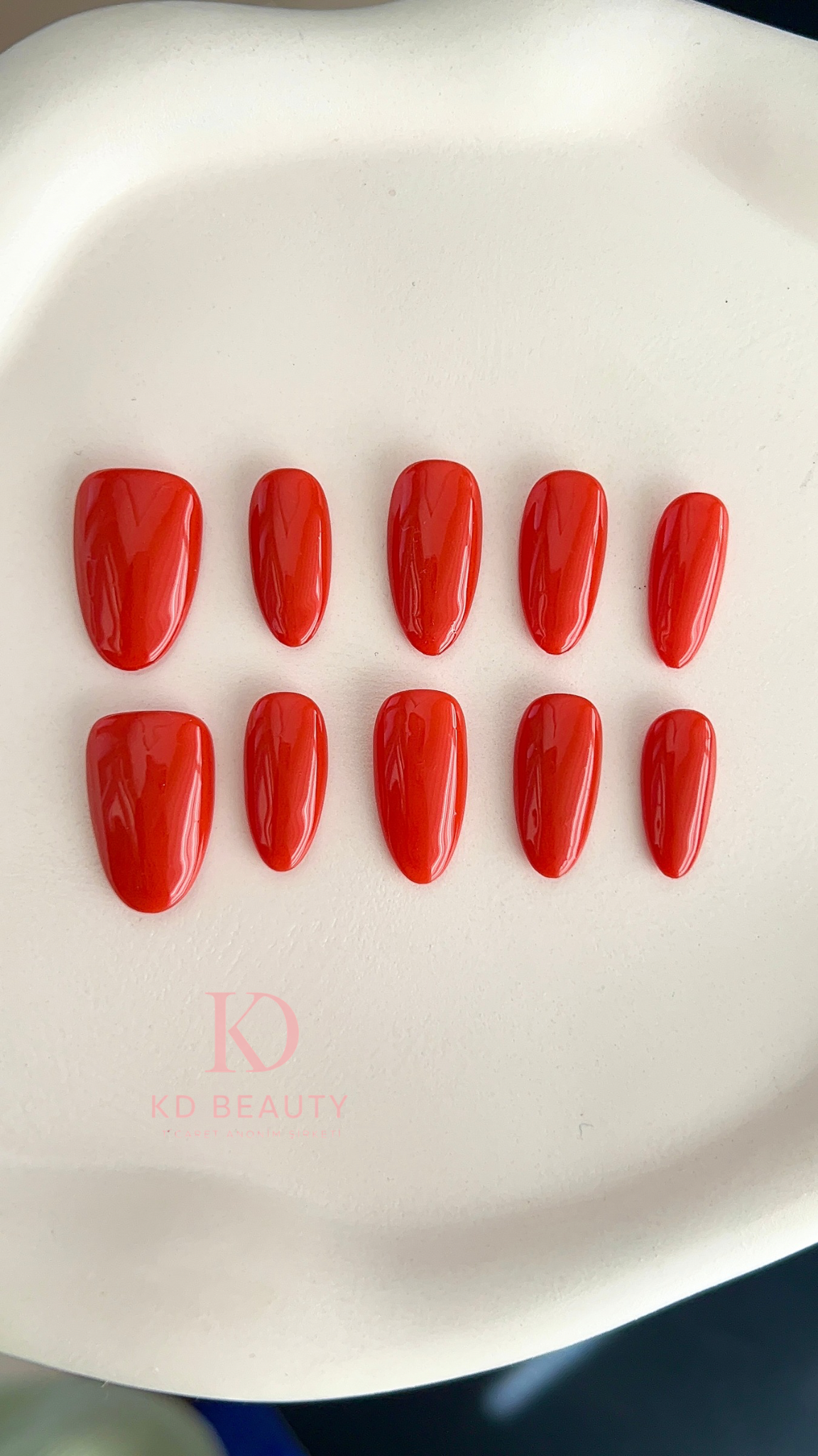Jel Takma Tırnak - Burnt Orange Orta Badem Almond 10'lu